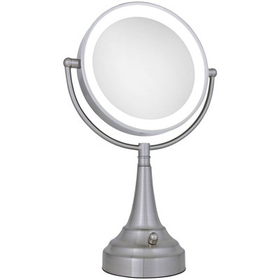 Wholesale 🔔 Zadro Satin Nickel Double-Sided Round LED Vanity Mirror ✔️ - Image 2