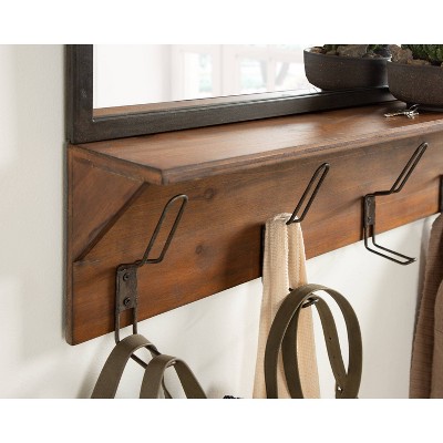 Budget βοΈ Kate & Laurel All Things Decor 36" x 22" Coburn Functional Wall Mirror Brown - Kate & Laurel All Things Decor π - Image 5