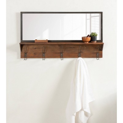 Budget βοΈ Kate & Laurel All Things Decor 36" x 22" Coburn Functional Wall Mirror Brown - Kate & Laurel All Things Decor π - Image 6