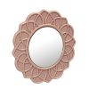 Brand new 🎉 9" Round Floral Ceramic Wall Hanging Mirror Pink - Stonebriar Collection ⌛