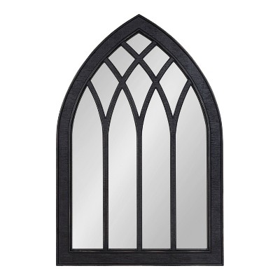 Best reviews of 🔥 Kate & Laurel All Things Decor 24" x 36" Winn Wood Framed Arch Decorative Wall Mirror Black - Kate & Laurel All Things Decor 🥰