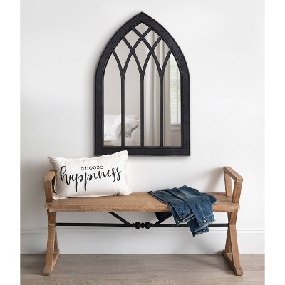 Best reviews of 🔥 Kate & Laurel All Things Decor 24" x 36" Winn Wood Framed Arch Decorative Wall Mirror Black - Kate & Laurel All Things Decor 🥰 - Image 4