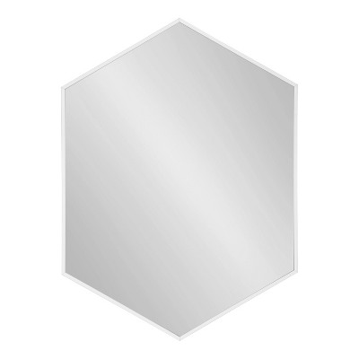 Top 10 π€© Kate & Laurel All Things Decor 22" x 31" Rhodes Hexagon Wall Mirror White - Kate & Laurel All Things Decor π