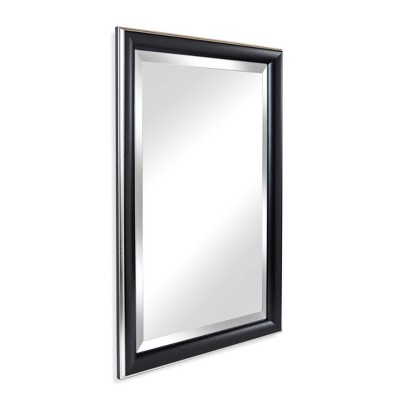 Coupon β¨ Alpine Art & Mirror 25.5" x 40.5" Cypress Black/Silver Framed Beveled Glass Wall Mirror - Alpine Art and Mirror β¨