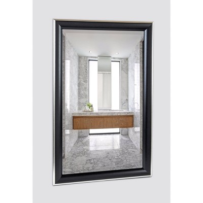 Coupon β¨ Alpine Art & Mirror 25.5" x 40.5" Cypress Black/Silver Framed Beveled Glass Wall Mirror - Alpine Art and Mirror β¨ - Image 2