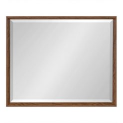 Promo 🛒 Kate & Laurel All Things Decor 23.5" x 29.5" Calder Rectangle Wall Mirror Walnut Brown - Kate & Laurel All Things Decor 🎁