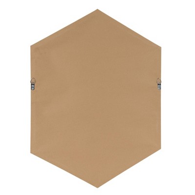 Wholesale π₯° Kate & Laurel All Things Decor 22" x 31" Rhodes Framed Hexagon Wall Mirror Walnut Brown - Kate and Laurel π - Image 4