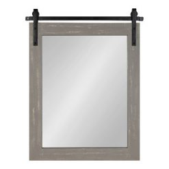 New 🔥 Kate & Laurel All Things Decor 22" x 30" Cates Rectangle Wall Mirror Gray - Kate & Laurel All Things Decor ⭐