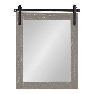 New 🔥 Kate & Laurel All Things Decor 22" x 30" Cates Rectangle Wall Mirror Gray - Kate & Laurel All Things Decor ⭐