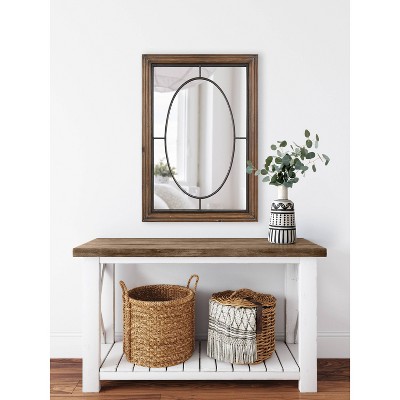 Best reviews of π Kate & Laurel All Things Decor 24" x 35" Silverthorne Wood Framed Decorative Wall Mirror Rustic Brown - Kate & Laurel All Things Decor π - Image 4