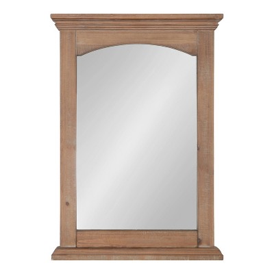 Promo π― Kate & Laurel All Things Decor 20" x 29" Helcomb Wood Framed Decorative Wall Mirror Rustic Brown - Kate & Laurel All Things Decor β¨
