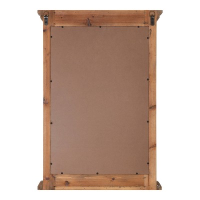 Promo π― Kate & Laurel All Things Decor 20" x 29" Helcomb Wood Framed Decorative Wall Mirror Rustic Brown - Kate & Laurel All Things Decor β¨ - Image 3