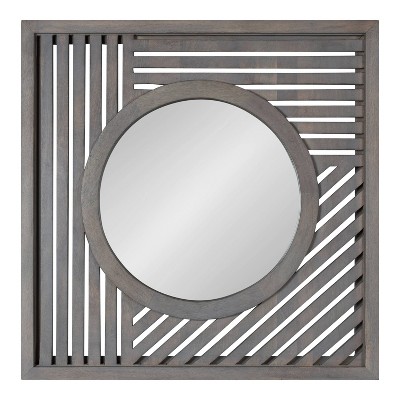 Hot Sale ๐งจ Kate & Laurel All Things Decor 30" x 30" Padgette Square Wall Mirror Gray - Kate & Laurel All Things Decor ๐
