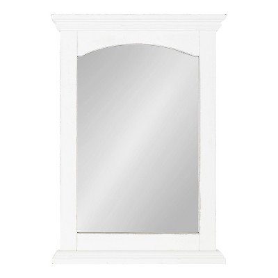 Coupon π₯° Kate & Laurel All Things Decor 20" x 29" Helcomb Wood Framed Decorative Wall Mirror White - Kate & Laurel All Things Decor π