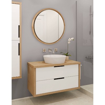 Cheapest β Kate & Laurel All Things Decor 30" Evans Round Wall Mirror Natural - Kate & Laurel All Things Decor β - Image 5