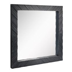 Flash Sale ✔️ Wood Chevron Decorative Wall Mirror Black - Stonebriar Collection ✨