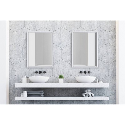 Flash Sale β Kate & Laurel All Things Decor 18" x 24" Evans Rectangle Wall Mirror White - Kate & Laurel All Things Decor 𧨠- Image 4