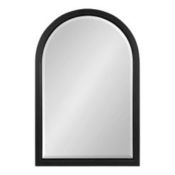 Discount 🔔 Kate & Laurel All Things Decor 20" x 30" Hogan Wood Framed Arch Decorative Wall Mirror Black - Kate & Laurel All Things Decor 🥰