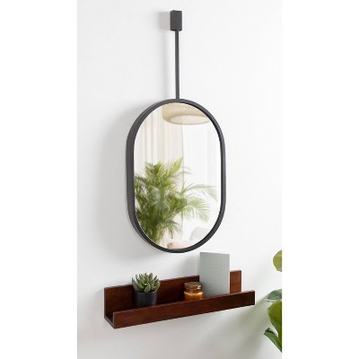 Promo π Kate & Laurel All Things Decor 12" x 28" Madoc Hanging Framed Capsule Decorative Wall Mirror Gray - Kate & Laurel All Things Decor π₯ - Image 5