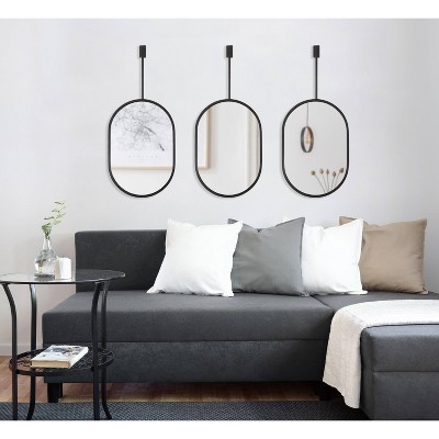 Promo π Kate & Laurel All Things Decor 12" x 28" Madoc Hanging Framed Capsule Decorative Wall Mirror Gray - Kate & Laurel All Things Decor π₯ - Image 6