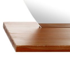 Brand new 👍 24" Round Frameless Mirror with Wood Shelf - Gallery Solutions 🔔