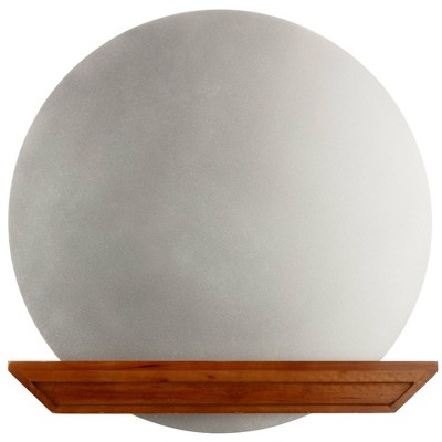 Brand new π 24" Round Frameless Mirror with Wood Shelf - Gallery Solutions π - Image 3