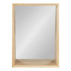 Flash Sale ๐ Kate & Laurel All Things Decor 18" x 24" Hutton Functional Wall Mirror Natural - Kate & Laurel All Things Decor โญ