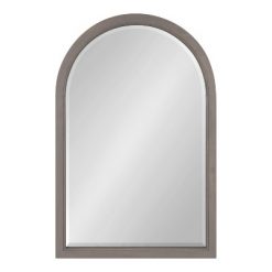 Promo 🎉 Kate & Laurel All Things Decor 20" x 30" Hogan Wood Framed Arch Decorative Wall Mirror Gray - Kate & Laurel All Things Decor 🛒