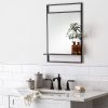 Cheap ❤️ Hearth & Hand With Magnolia Bath Mirror with Shelf Black - Hearth & Hand™ with Magnolia ✔️