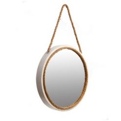 Flash Sale π 16"x16" Distressed Gray Round Rope Decorative Wall Mirror Gray - Patton Wall Decor π₯°