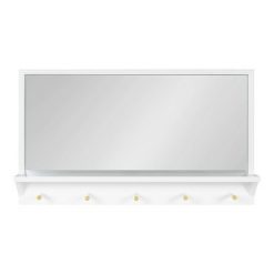 Budget 👍 Kate & Laurel All Things Decor 21" x 36" Adlynn Functional Wall Mirror White - Kate & Laurel All Things Decor 💯