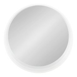 Promo 🎉 Kate & Laurel All Things Decor 24" Wheeler Round Wall Mirror White - Kate & Laurel All Things Decor 👏