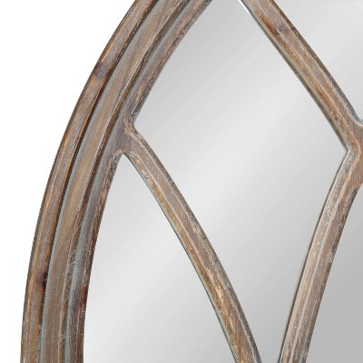 Flash Sale 💯 Kate & Laurel All Things Decor 22" x 29" Carrel Wood Framed Arch Decorative Wall Mirror Rustic Brown - Kate & Laurel All Things Decor 🌟 - Image 2