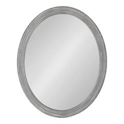Budget 👏 Kate & Laurel All Things Decor 24" x 36" Mansell Oval Wall Mirror Gray - Kate & Laurel All Things Decor 👏
