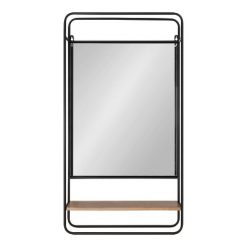 Best reviews of 👍 Kate & Laurel All Things Decor 19" x 35" Webber Decorative Wall Mirror with Shelf Rustic Brown/Gray - Kate & Laurel All Things Decor ✔️
