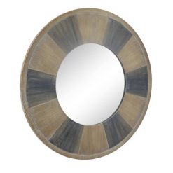 Best Sale ✔️ 27" Round Rustic Mirror Two Tone - Stonebriar Collection 🛒