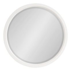 New 💯 Kate & Laurel All Things Decor 18" x 18" Hogan Round Framed Decorative Wall Mirror White - Kate & Laurel All Things Decor ⭐