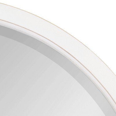 New π― Kate & Laurel All Things Decor 18" x 18" Hogan Round Framed Decorative Wall Mirror White - Kate & Laurel All Things Decor β - Image 2