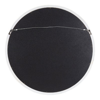 New π― Kate & Laurel All Things Decor 18" x 18" Hogan Round Framed Decorative Wall Mirror White - Kate & Laurel All Things Decor β - Image 3