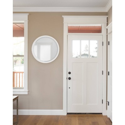 New π― Kate & Laurel All Things Decor 18" x 18" Hogan Round Framed Decorative Wall Mirror White - Kate & Laurel All Things Decor β - Image 5