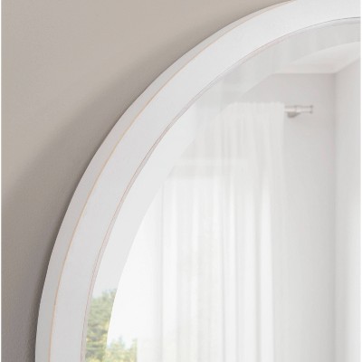 New π― Kate & Laurel All Things Decor 18" x 18" Hogan Round Framed Decorative Wall Mirror White - Kate & Laurel All Things Decor β - Image 6