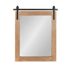 Deals 💯 Kate & Laurel All Things Decor 22" x 27" Samuels Wood Framed Decorative Wall Mirror Rustic Brown/Black - Kate & Laurel All Things Decor 🎁