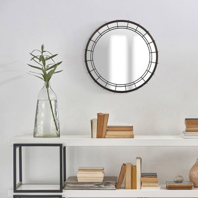 Coupon β€οΈ 20" Caged Wire Round Wall Mirror - Gallery Solutions Gold π - Image 5