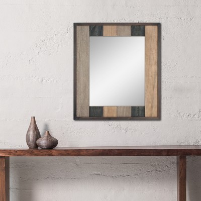 Discount ๐ 26.6" x 24" Rectangle Natural Wood Plank Mirror Brown - Stonebriar Collection ๐คฉ - Image 2