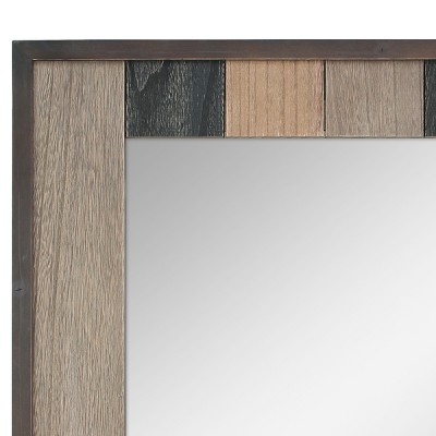 Discount ๐ 26.6" x 24" Rectangle Natural Wood Plank Mirror Brown - Stonebriar Collection ๐คฉ - Image 4