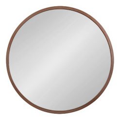 Hot Sale ⌛ Kate & Laurel All Things Decor 22" x 22" Travis Round Wood Accent Decorative Wall Mirror Bronze - Kate & Laurel All Things Decor 💯