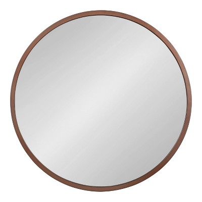 Hot Sale β Kate & Laurel All Things Decor 22" x 22" Travis Round Wood Accent Decorative Wall Mirror Bronze - Kate & Laurel All Things Decor π―