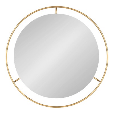 Promo β Kate & Laurel All Things Decor 28" x 28" Quila Round Framed Decorative Wall Mirror Gold - Kate & Laurel All Things Decor π§¨