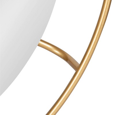 Promo β Kate & Laurel All Things Decor 28" x 28" Quila Round Framed Decorative Wall Mirror Gold - Kate & Laurel All Things Decor 𧨠- Image 2