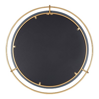 Promo β Kate & Laurel All Things Decor 28" x 28" Quila Round Framed Decorative Wall Mirror Gold - Kate & Laurel All Things Decor 𧨠- Image 3